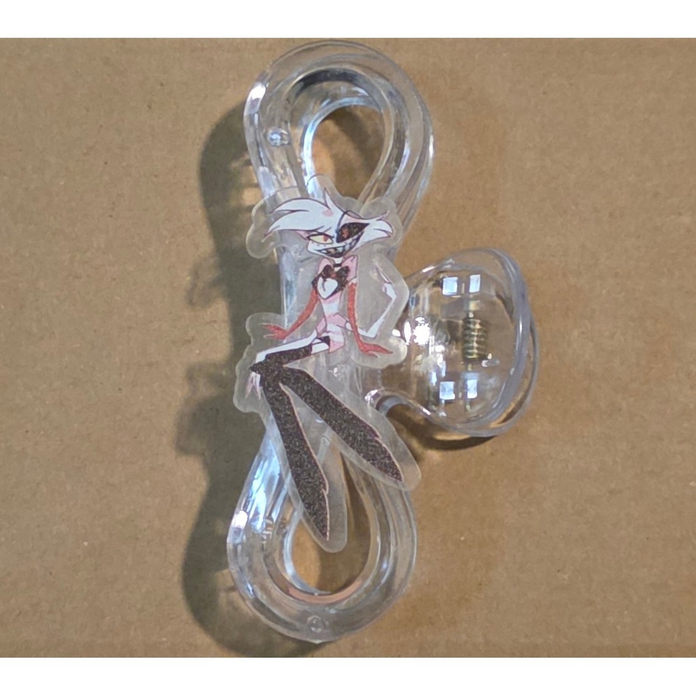 Angel Dust Hair Claw Clip Hazbin Hotel Fan Made New - Picture 10 of 11